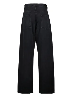 デニム・ジーパン SAINT LAURENT Woman Jeans Black 824083Y06CA 1319 carrot-fit jeans in used paris black denim | Saint Laurent