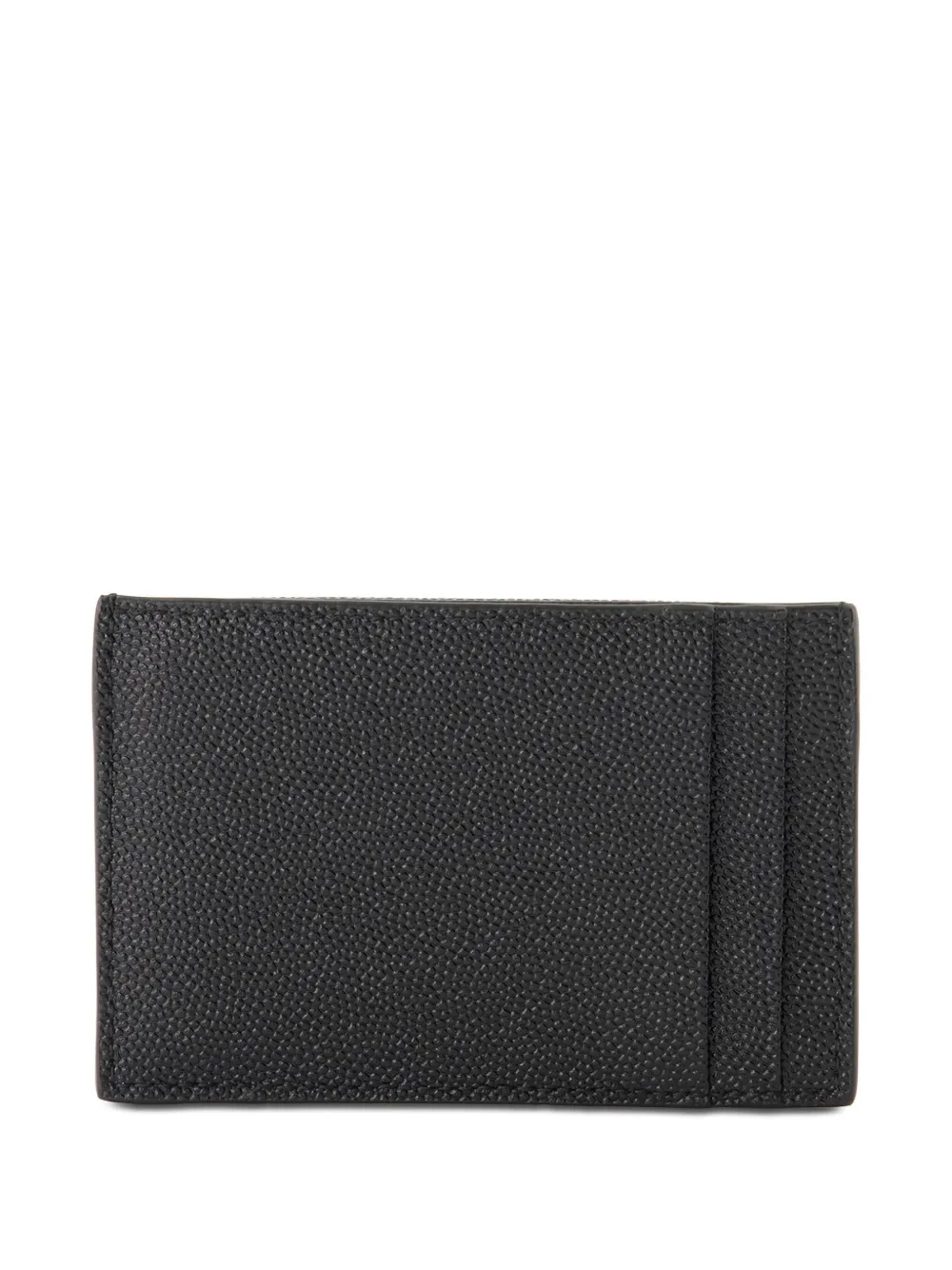 Saint Laurent Leren portemonnee met logoplakkaat - Zwart