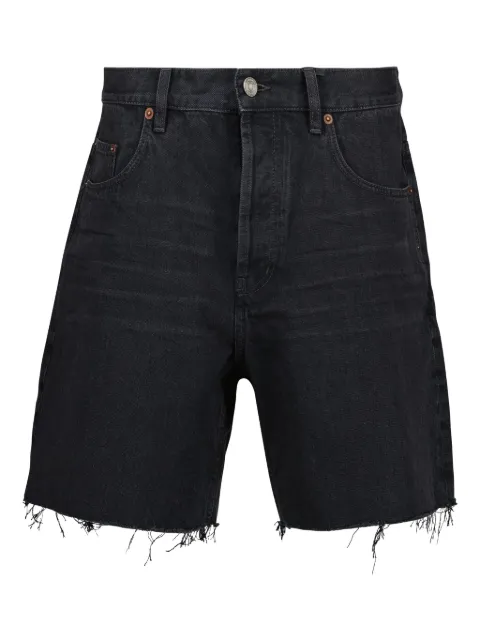 Saint Laurent shorts con detalles deshilachados