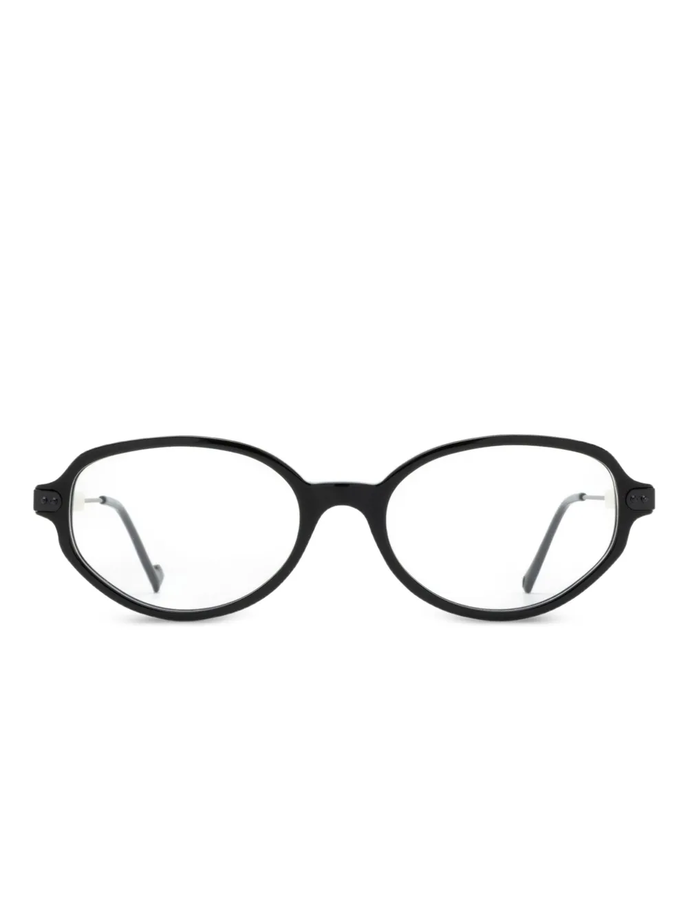 Eyepetizer Madison oval-frame glasses | Black | Image 1