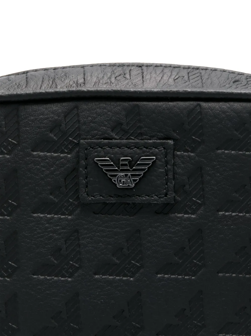 Emporio Armani Messengertas met logo-reliëf Zwart