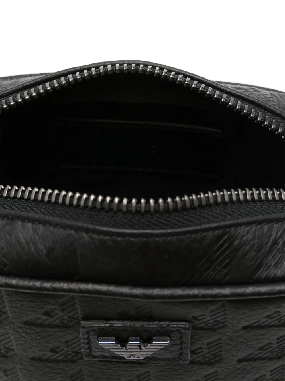 Emporio Armani Messengertas met logo-reliëf Zwart
