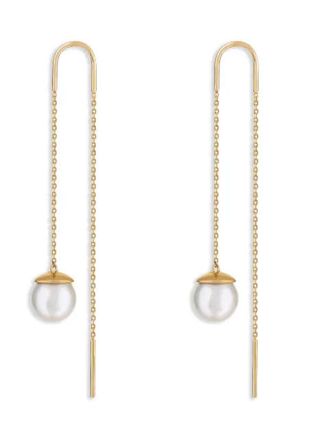 ROSEKEY 18K yellow gold Oxygen pearl earrings