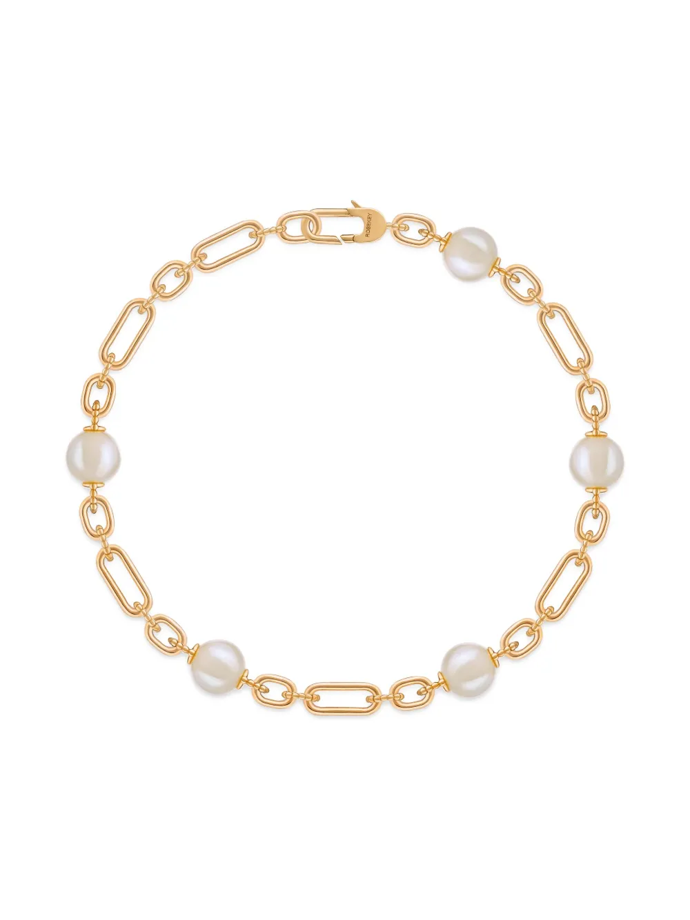 ROSEKEY 18K yellow gold Lock Your Love pearl bracelet - Oro