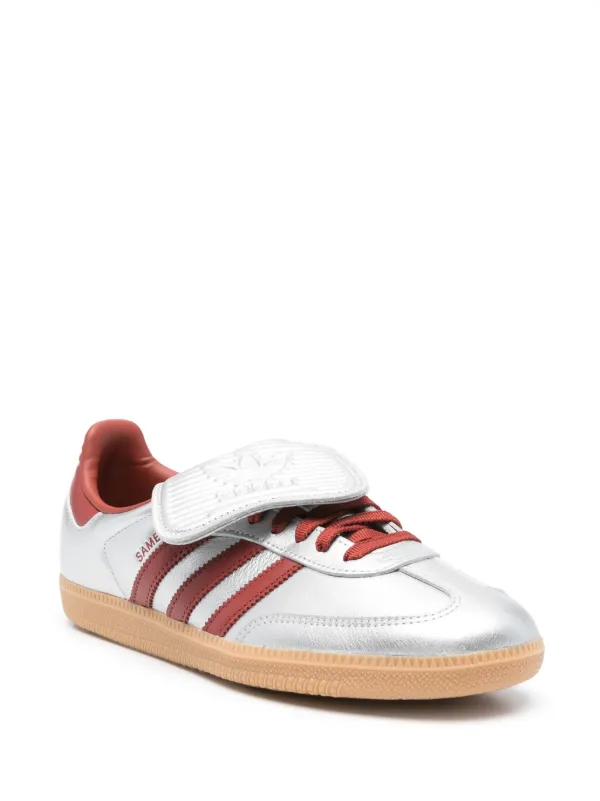adidas gazelle silver green womens adidas Samba Long Tongue Shoes - Women's - Silver / Preloved Ruby / Gum