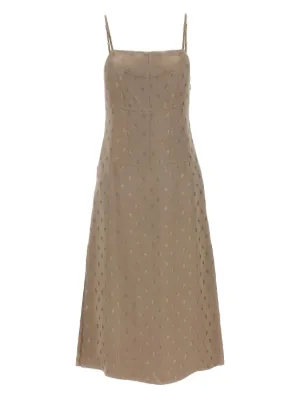 fendi evening dresses Fendi Pearl Button Maxi Dress Black main image 0