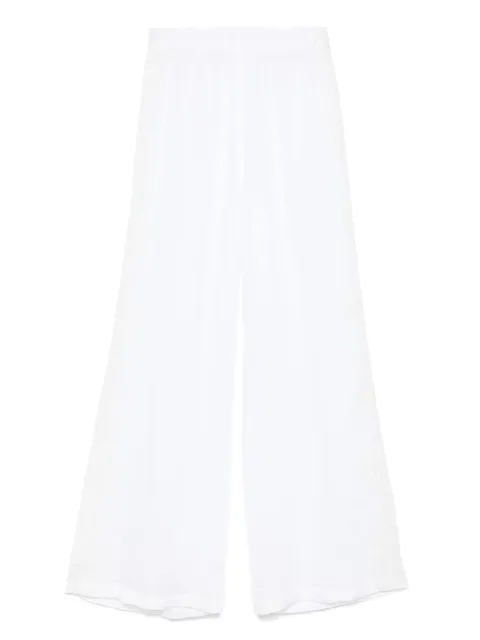 MAURIZIO MYKONOS lace-trim palazzo pants