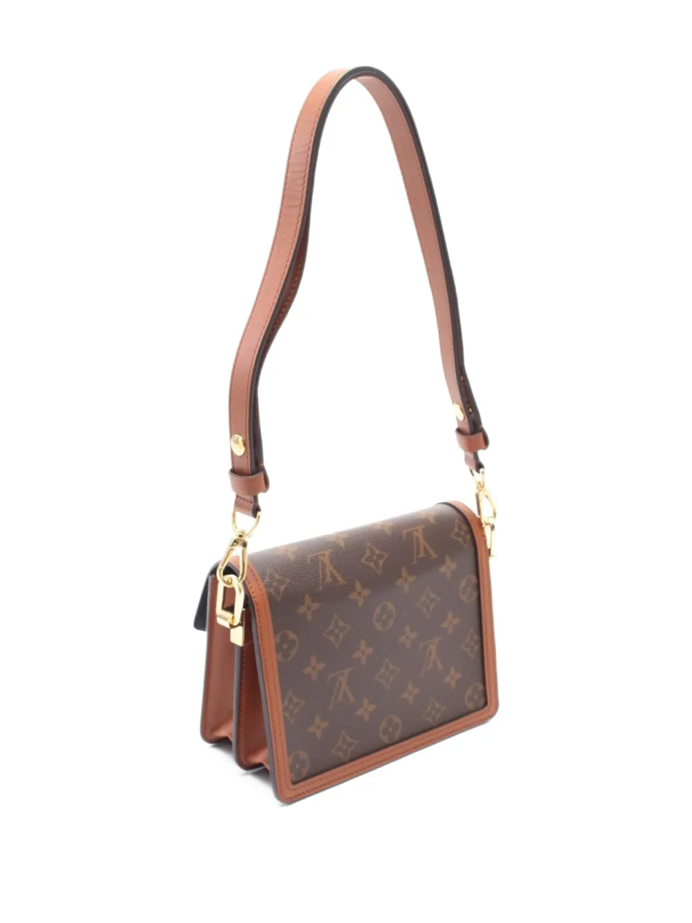 Pre-owned Louis Vuitton 2019 Mini Dauphine Shoulder Bag In Brown