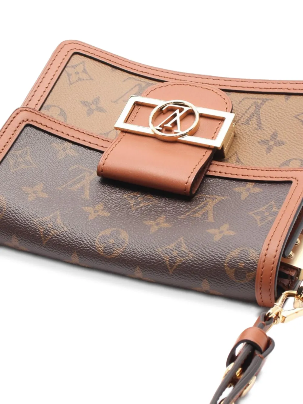 Pre-owned Louis Vuitton 2019 Mini Dauphine Shoulder Bag In Brown