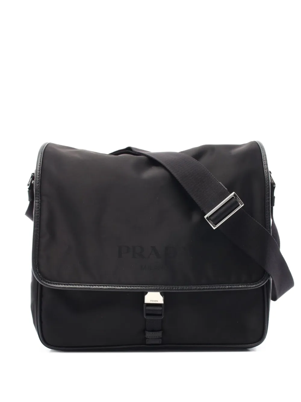 Prada Pre-Owned 10's logo-print messenger bag | Black | Image 1