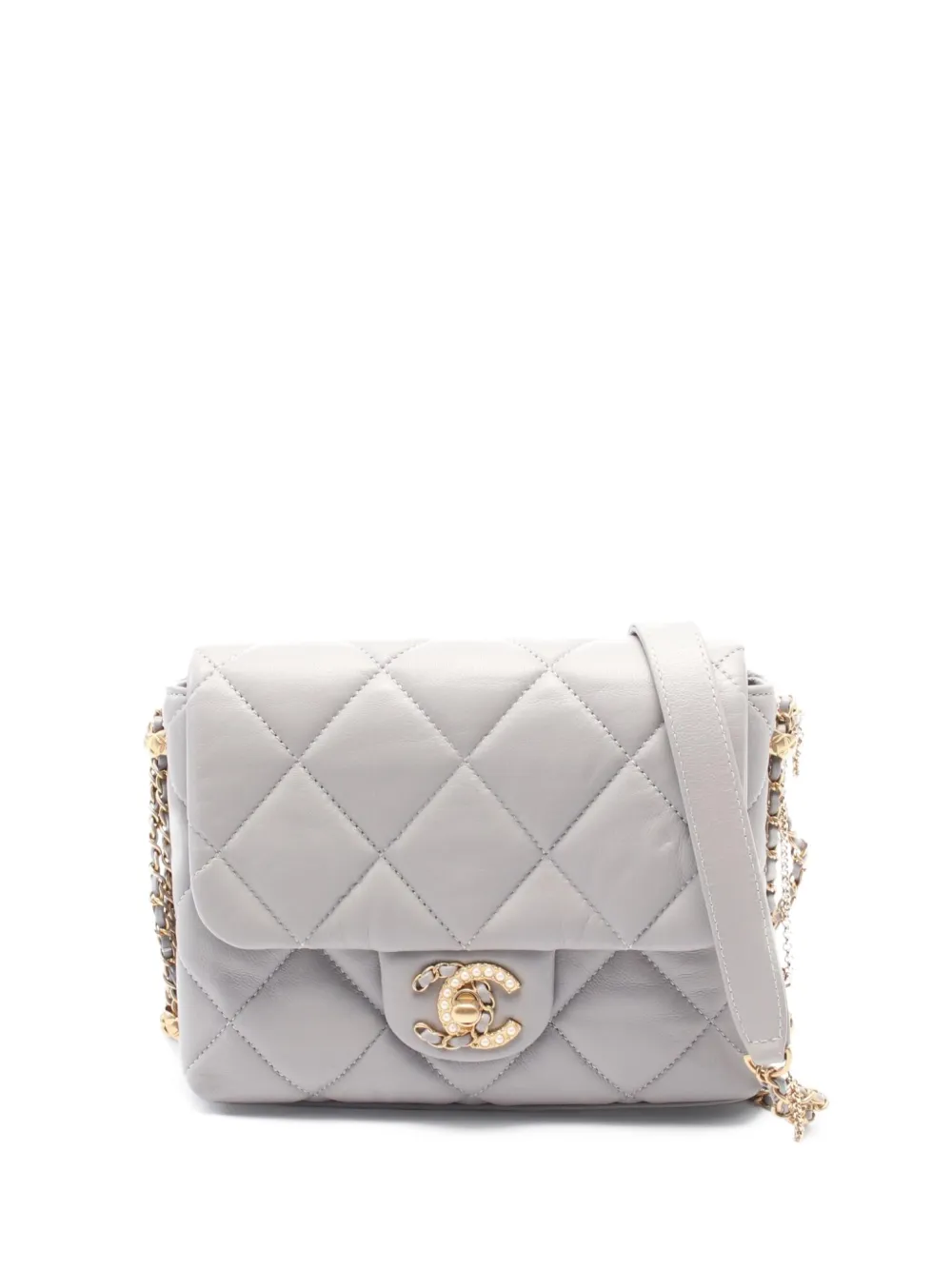CHANEL Pre-Owned 2021 マトラッセ ショルダーバッグ - グレー CHANEL Pre-Owned 2021 マトラッセ ショルダーバッグ - グレー