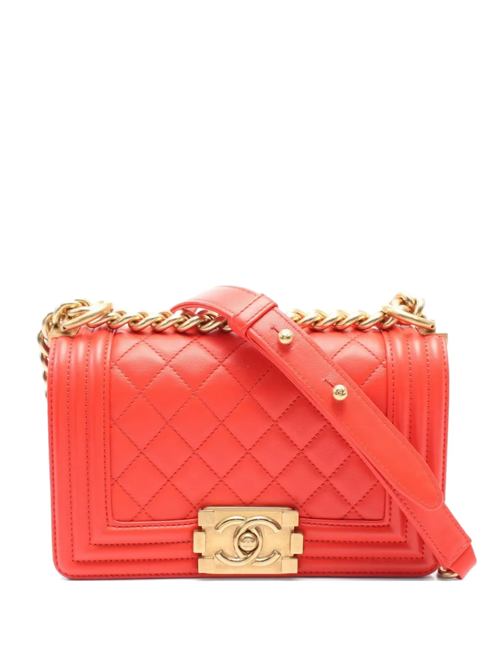 CHANEL Pre-Owned شنطة كتف 'بوي شانيل' صغيرة 2016-2017 | أحمر | Image 1