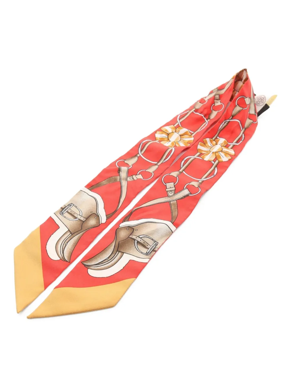 Pre-owned Hermes 2010 Jumping Twilly Scarf In Red