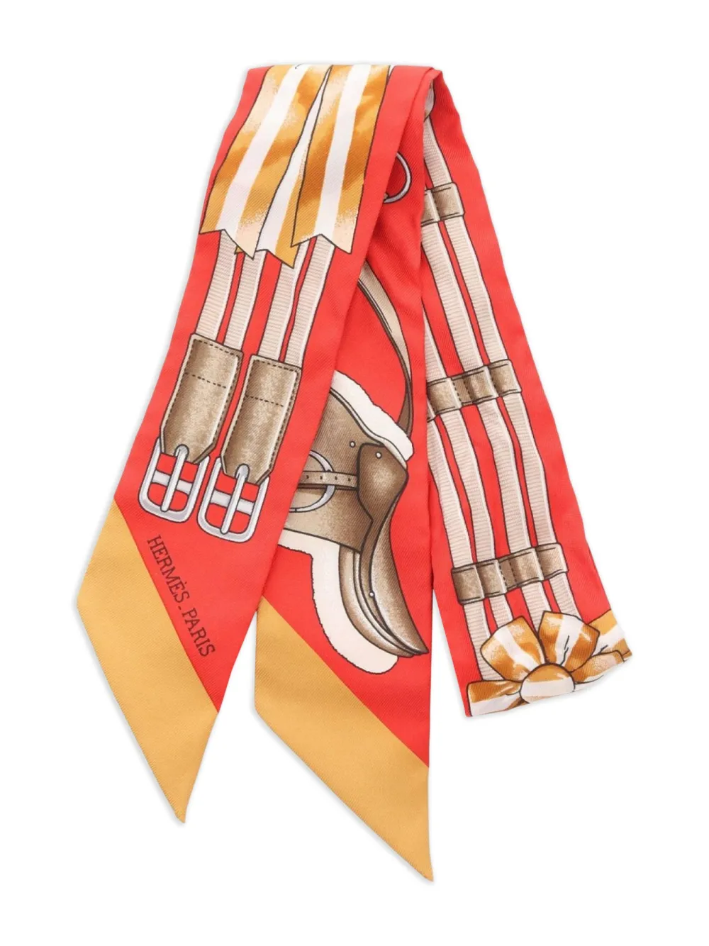 Hermès Pre-Owned 2010 Jumping ツイリー スカーフ - レッド Hermès Pre-Owned 2010 Jumping ツイリー スカーフ - レッド