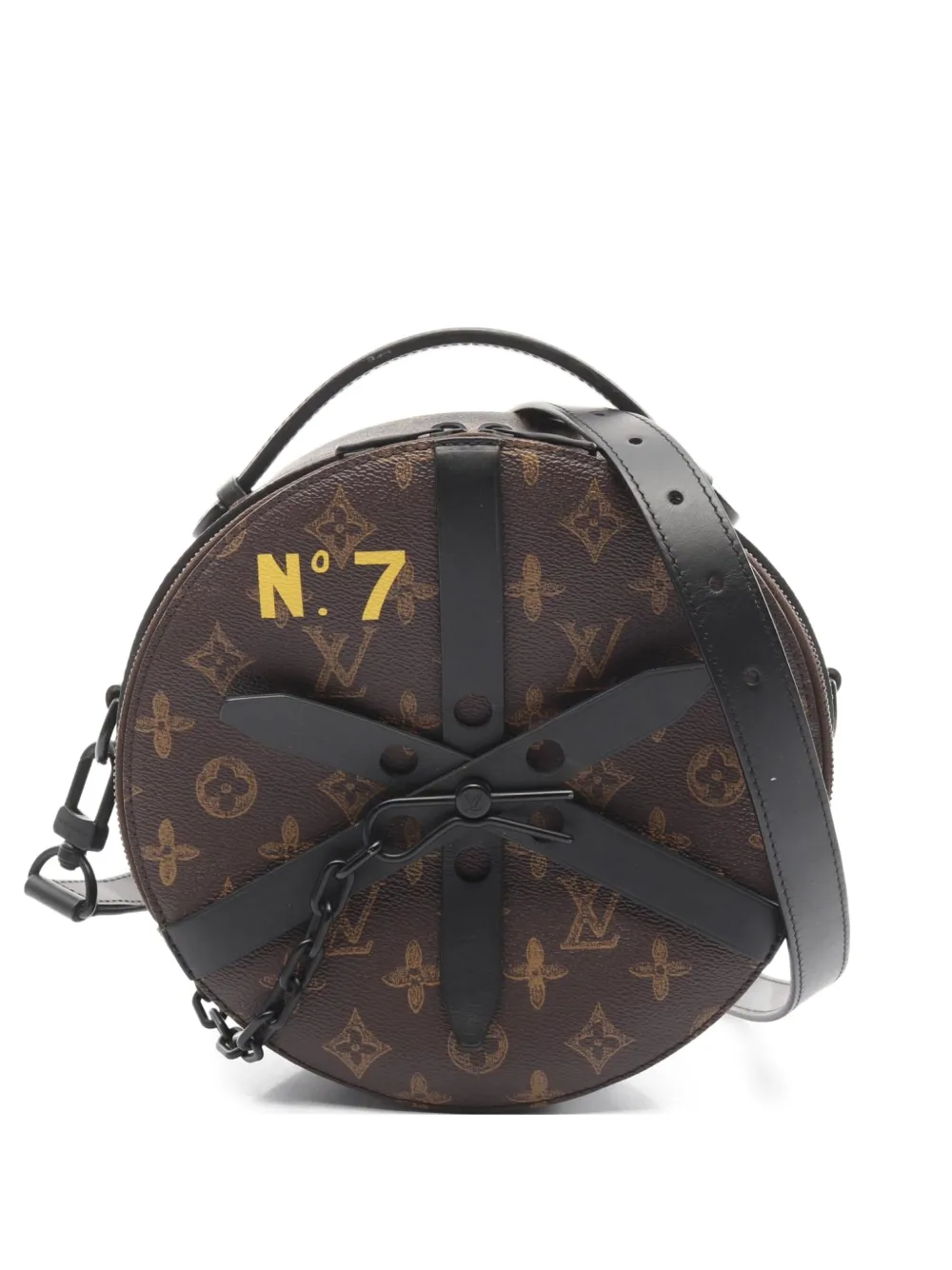 Louis Vuitton Pre-Owned 2021s No. 7 Wheel Box two-way handbag | Brown | Image 1