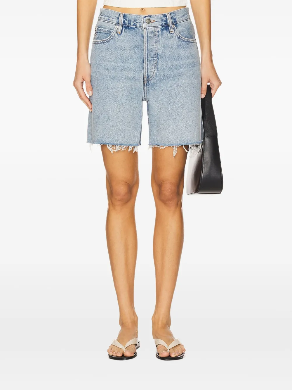 FRAME frayed denim shorts | Blue | Image 1