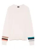 PS Paul Smith zig zag-sleeve sweater - Neutrals