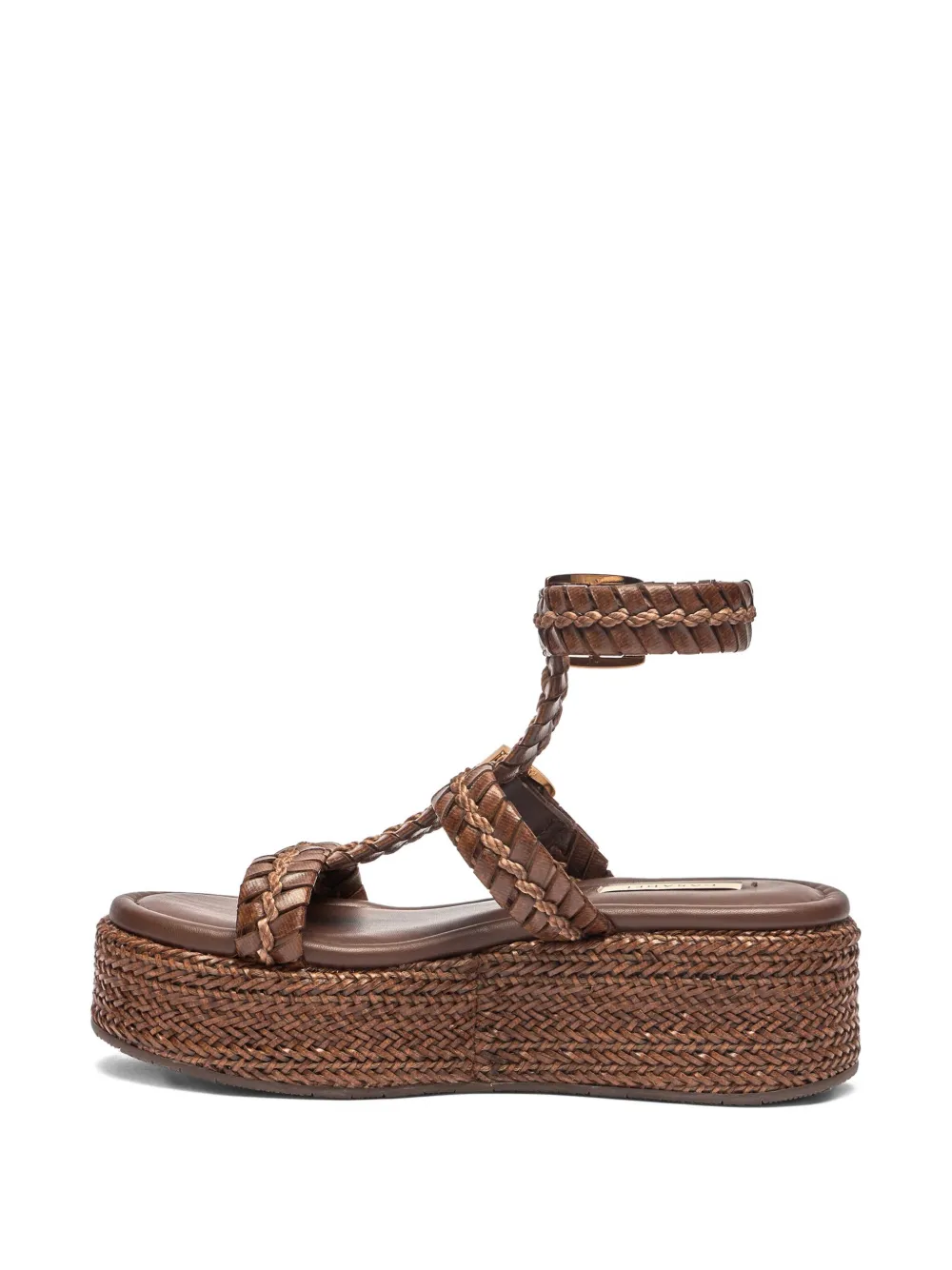 Casadei braided-strap heeled sandals Brown