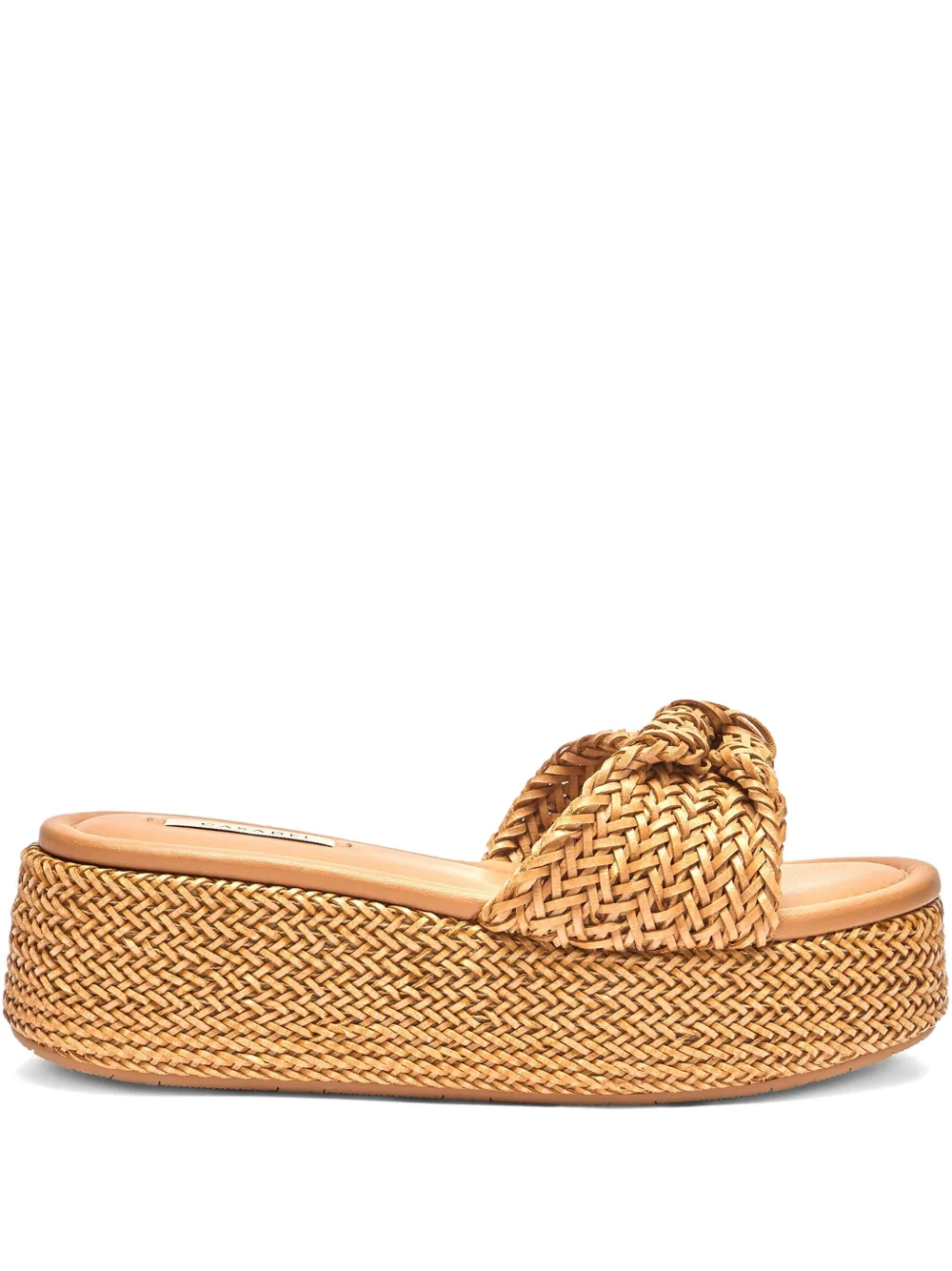 Casadei Insideout braided platform sandals Neutrals