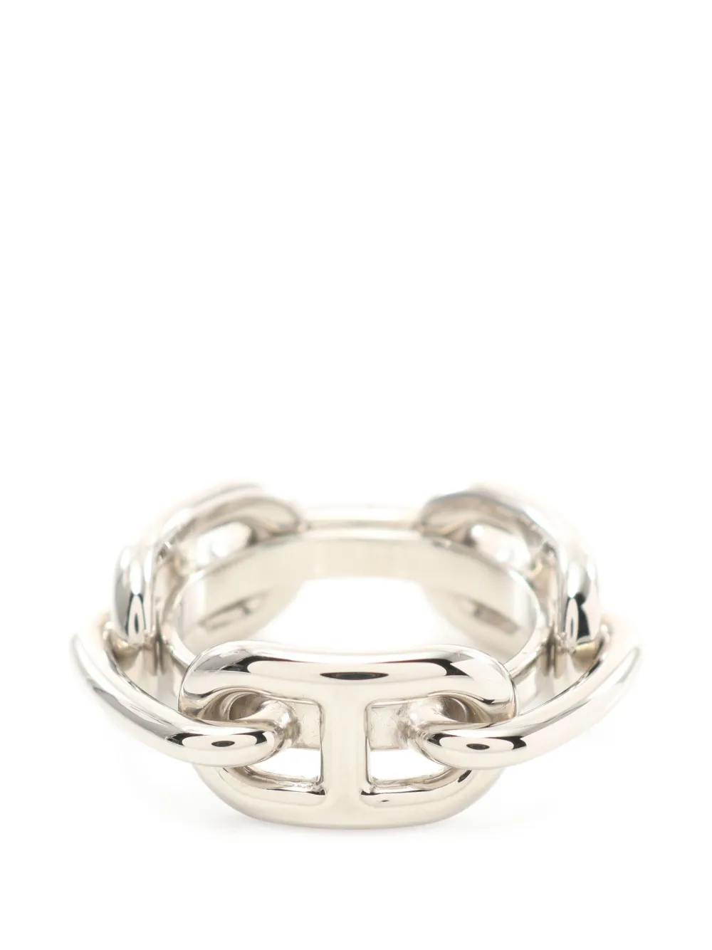 Hermès Pre-Owned 2020s Chaîne d'Ancre scarf ring | Silver | Image 1