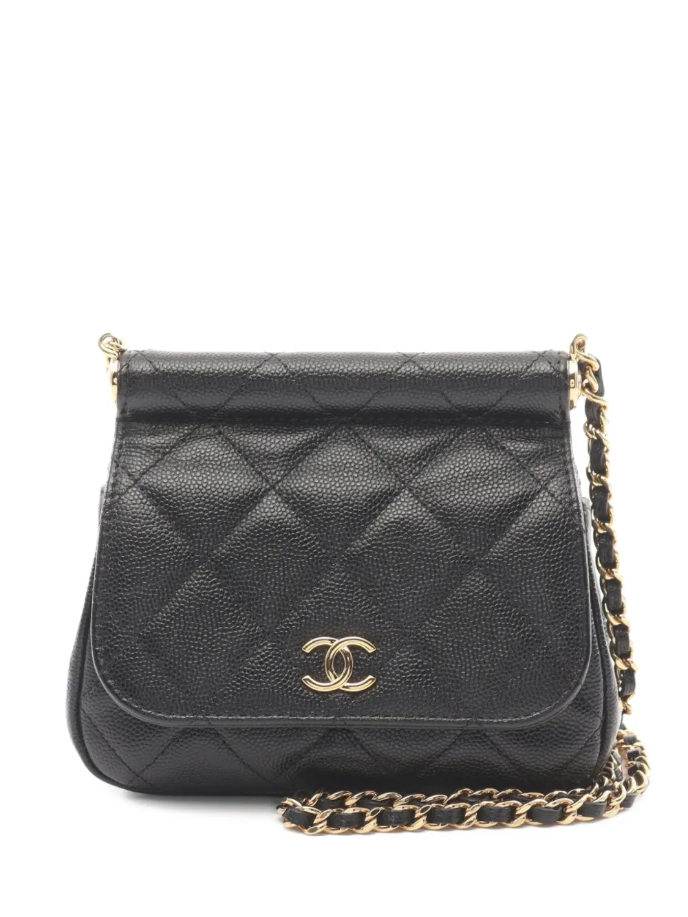 CHANEL Pre-Owned 2021 キャビア ショルダーバッグ - ブラック CHANEL Pre-Owned 2021 キャビア ショルダーバッグ - ブラック