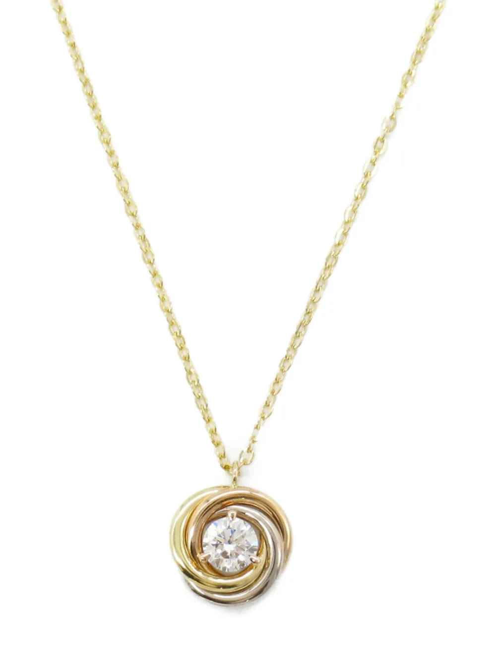 Cartier 2010s トリニティ ダイヤモンド ネックレス 18Kゴールド - ゴールドトーン Cartier 2010s トリニティ ダイヤモンド ネックレス 18Kゴールド - ゴールドトーン