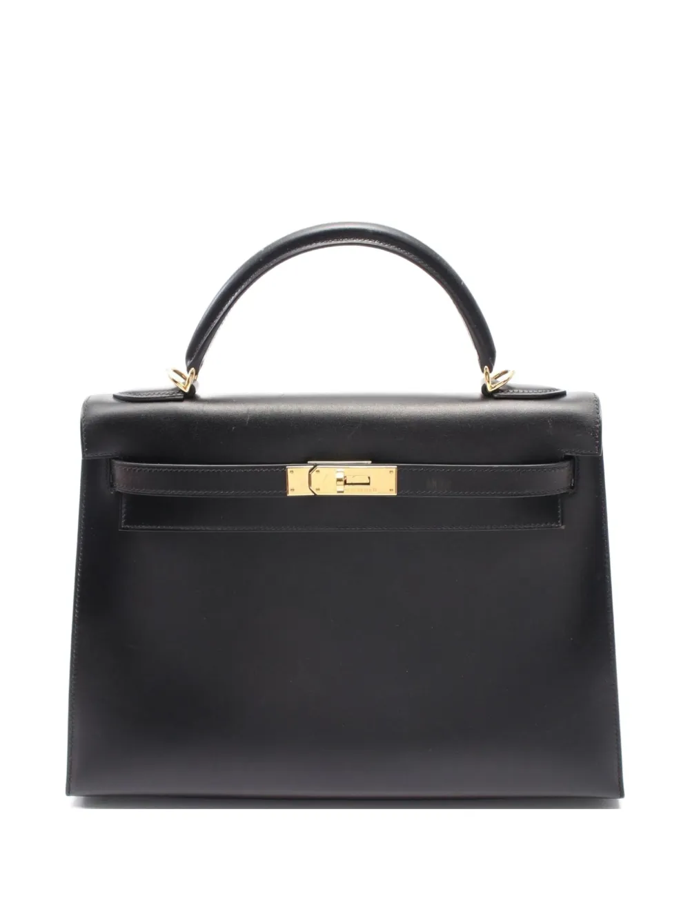 Hermès Pre-Owned 2002 ケリー 32 ハンドバッグ - ブラック Hermès Pre-Owned 2002 ケリー 32 ハンドバッグ - ブラック