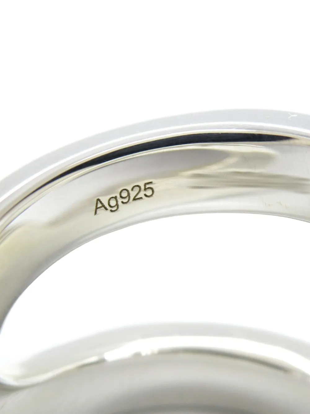 Pre-owned Hermes 2010s Osmose Ring In Silver