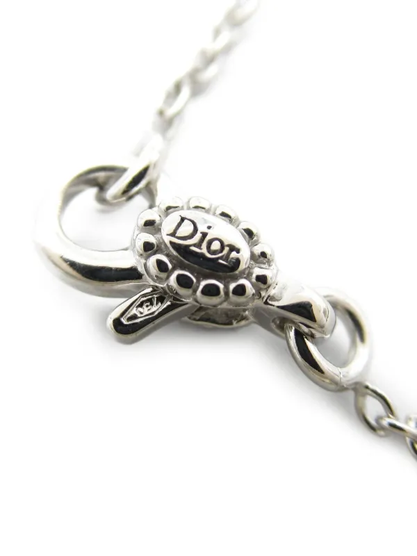 Christian Dior Pre-Owned Collier Rose Des Vents En Or Blanc 18ct