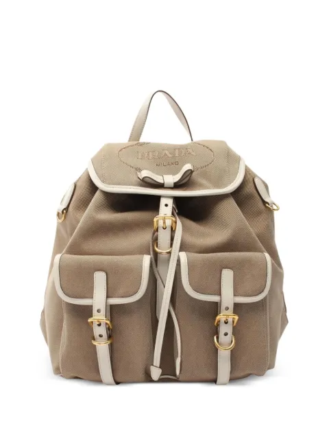 Prada Pre-Owned 2010s logo-jacquard backpack