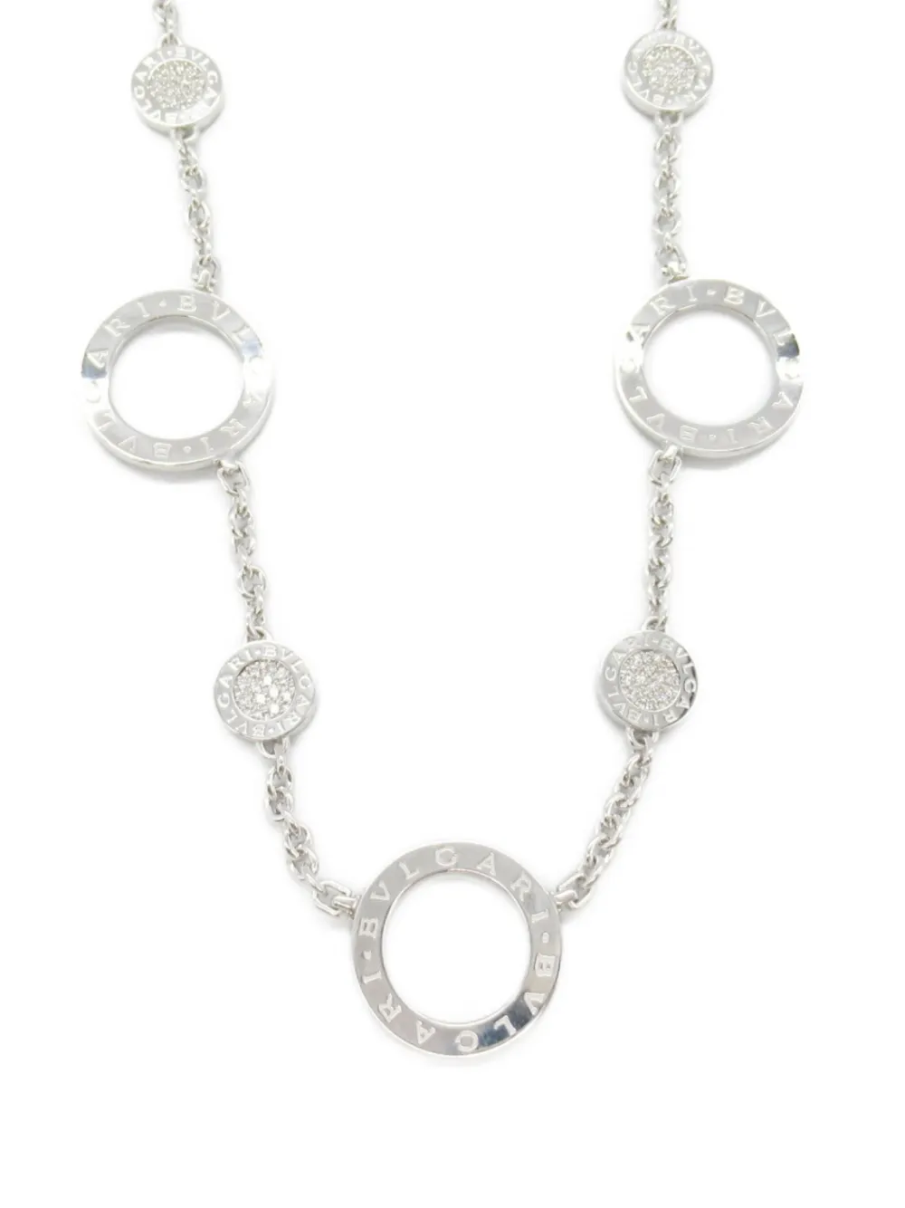 Bvlgari Pre-Owned 2010s ダイヤモンド ネックレス 18Kホワイトゴールド - シルバートーン Bvlgari Pre-Owned 2010s ダイヤモンド ネックレス 18Kホワイトゴールド - シルバートーン