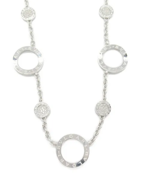 Bvlgari Pre-Owned collar en oro blanco de 18kt con diamante 2010
