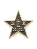 CHANEL Pre-Owned 1986-1988 CC star brooch - Gold