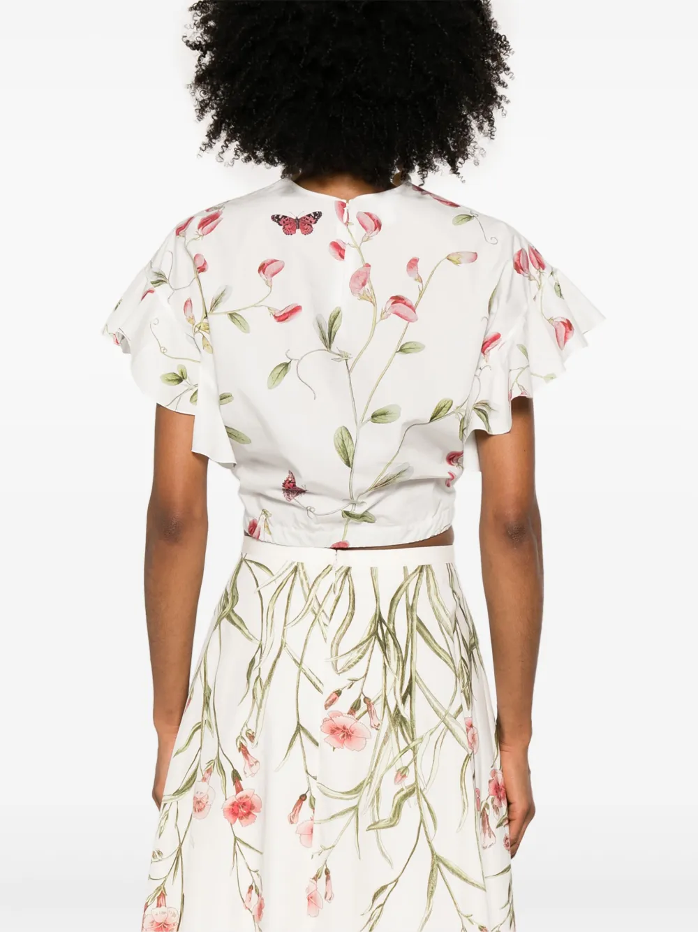 Giambattista Valli Top met bloemenprint Wit