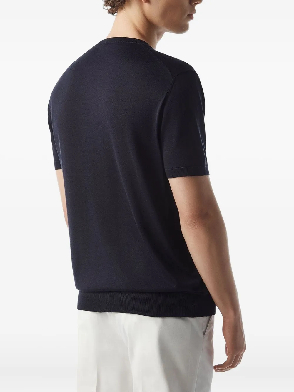 Corneliani T-shirt met ronde hals Blauw