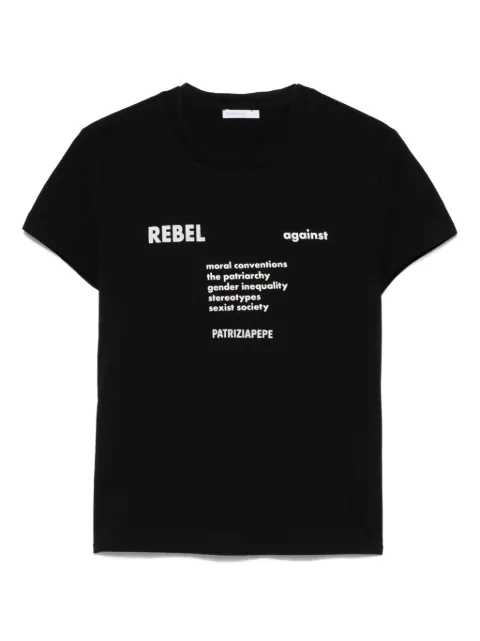 Patrizia Pepe raised-text T-shirt