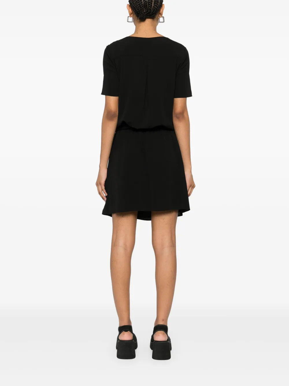Emporio Armani Jurk met V-hals Zwart