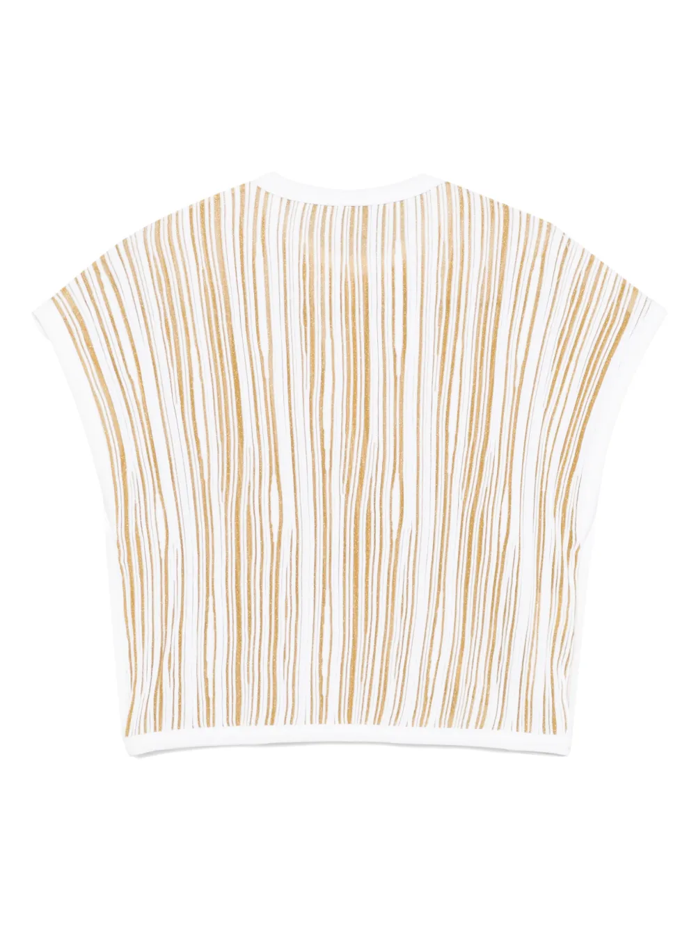 Giambattista Valli Ribgebreide lurex top Wit