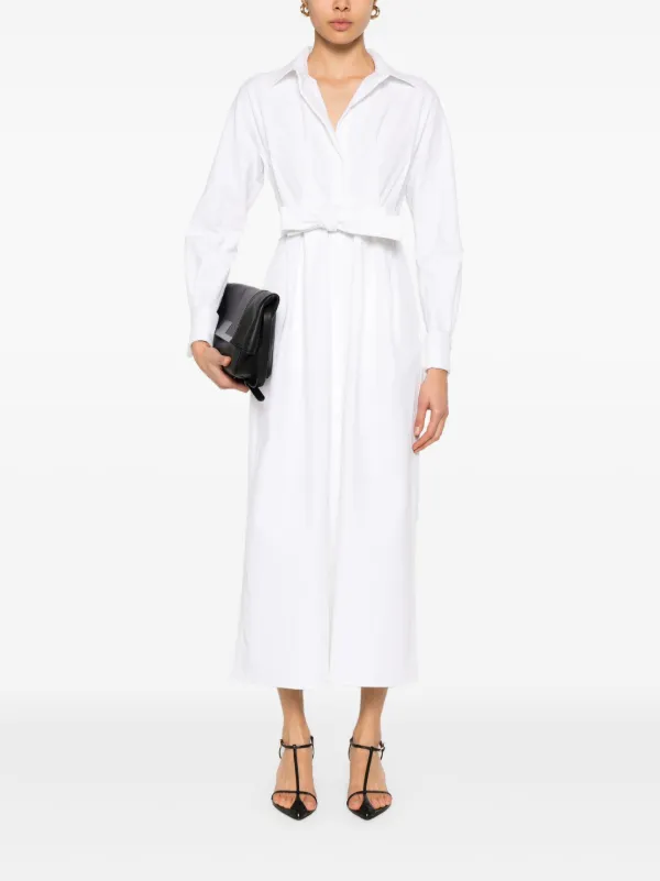 ワンピース Max Mara SS24 White denim Europa dress (2411221123600 020) Max Mara Europa Open-Back Dress - White - 60% Off | Editorialist