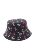 CHANEL Pre-Owned 1986-1988 Mark bucket hat - Black