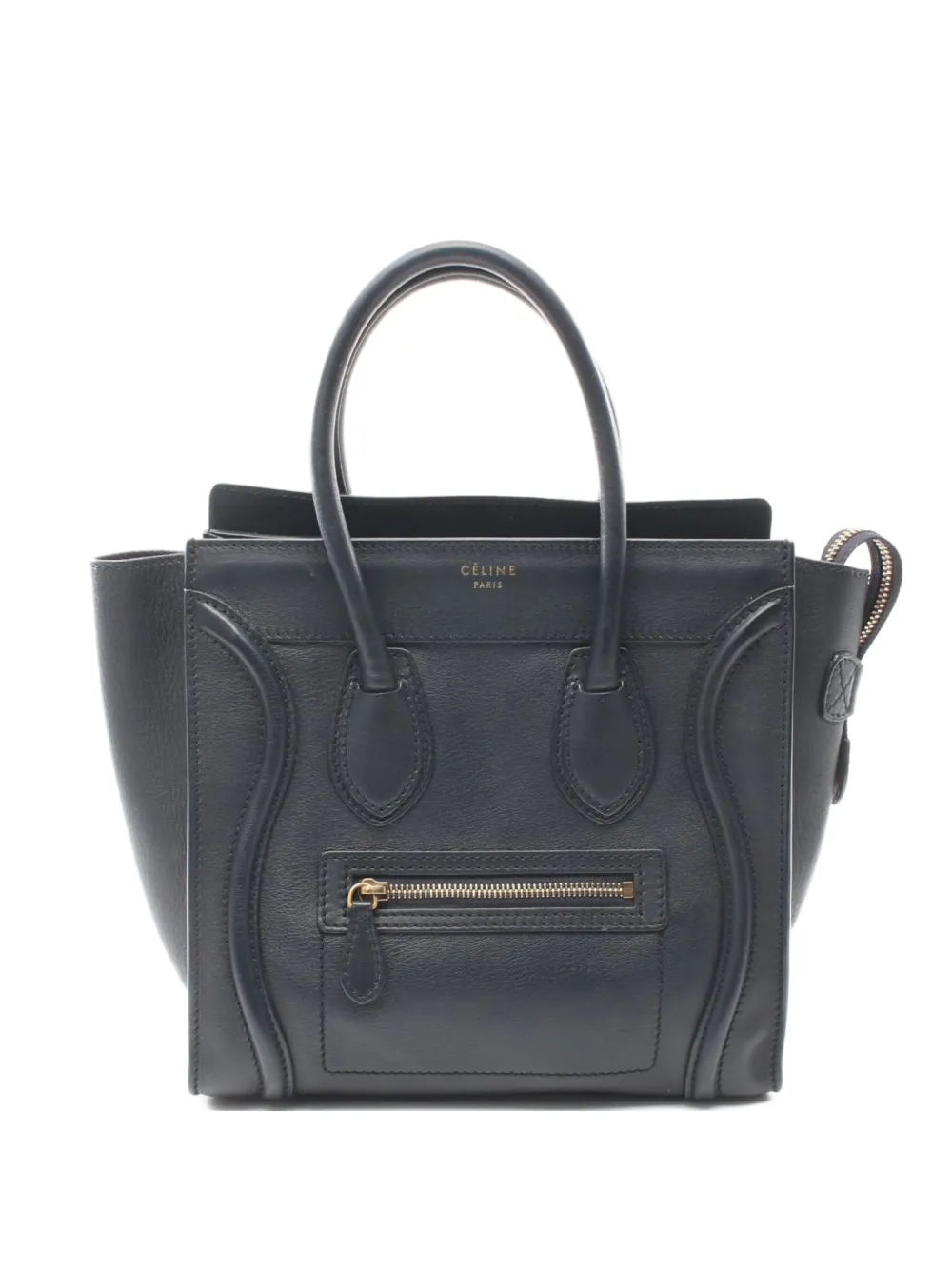 Céline Pre-Owned 2000s レザーハンドバッグ マイクロ - ブルー Céline Pre-Owned 2000s レザーハンドバッグ マイクロ - ブルー