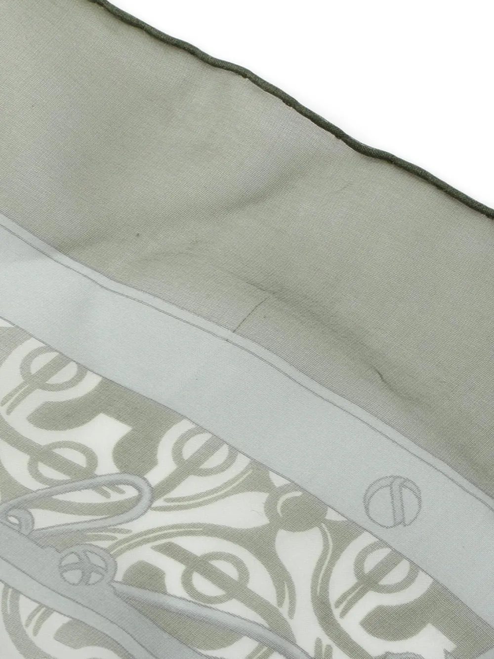 Pre-owned Hermes 2000s Mors Et Gourmettes Scarf In Green
