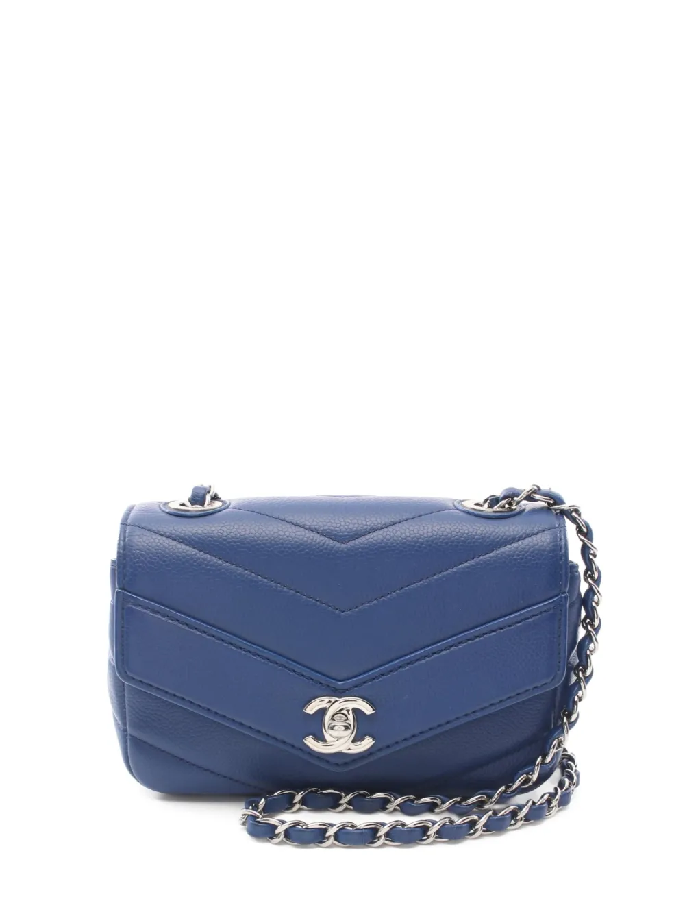 CHANEL Pre-Owned 2017-2018 フラップ ショルダーバッグ - ブルー CHANEL Pre-Owned 2017-2018 フラップ ショルダーバッグ - ブルー