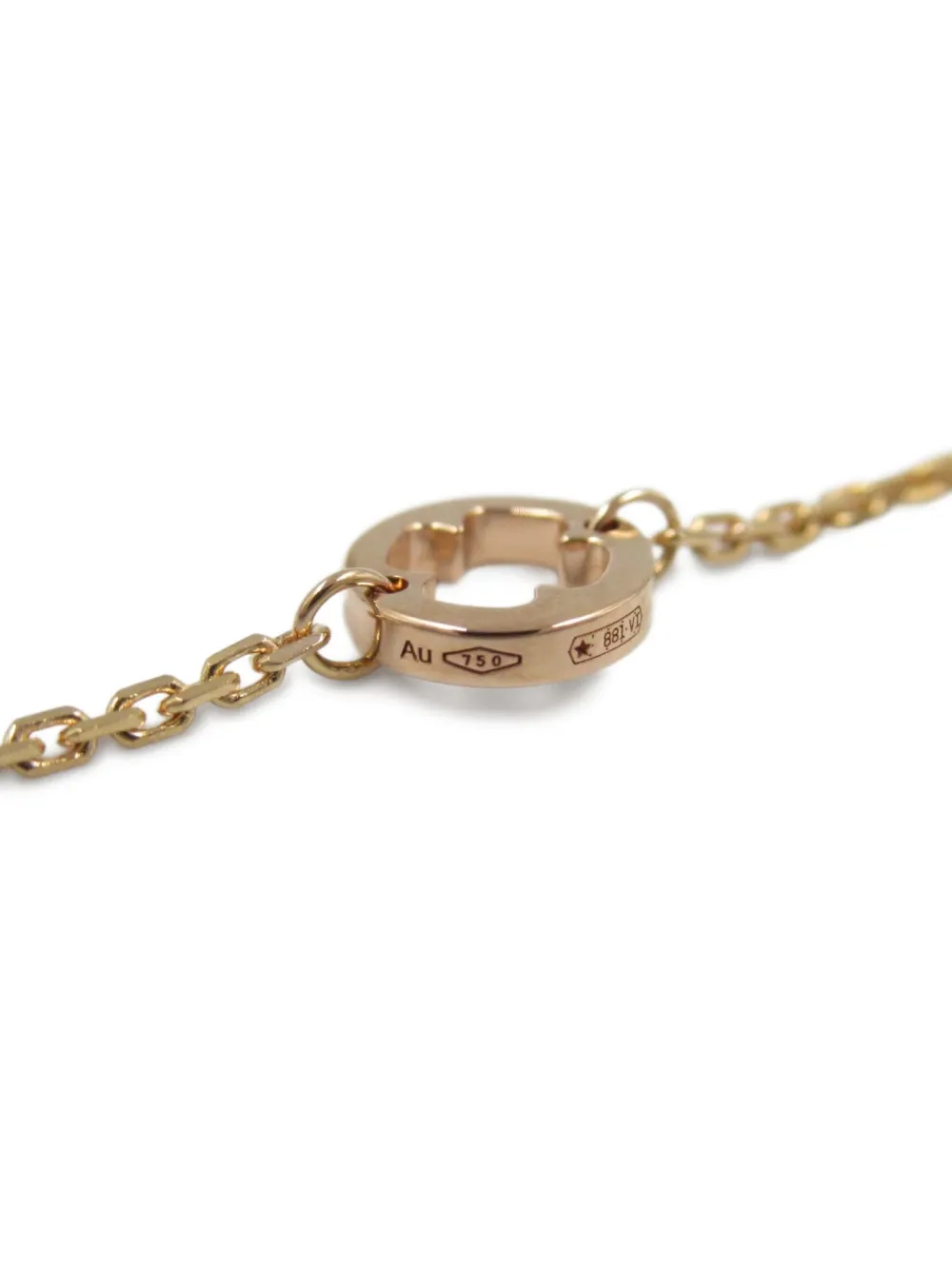 Pre-owned Bvlgari 2010s 18k Rose Gold Fiorever Diamond Necklace In 金色