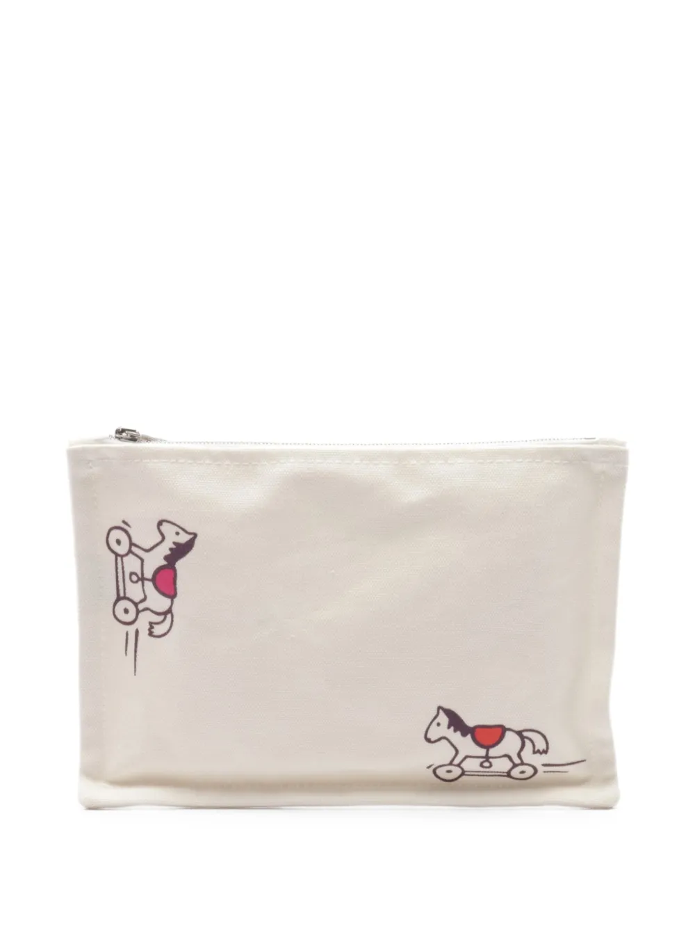 Hermès Pre-Owned 2010s Adada PM コスメポーチ - ホワイト Hermès Pre-Owned 2010s Adada PM コスメポーチ - ホワイト