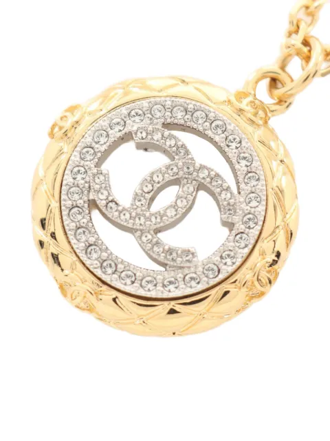 CHANEL Pre-Owned collar con dije del logo 1986-1988