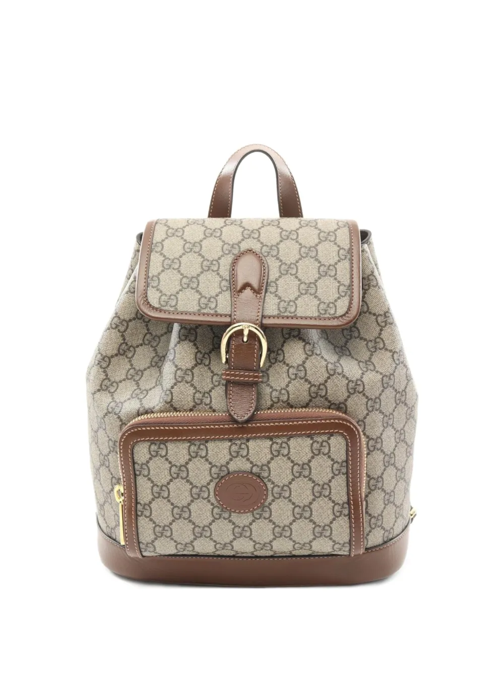 Pre-owned Gucci 2010s Gg Supreme Backpack In Neutrals