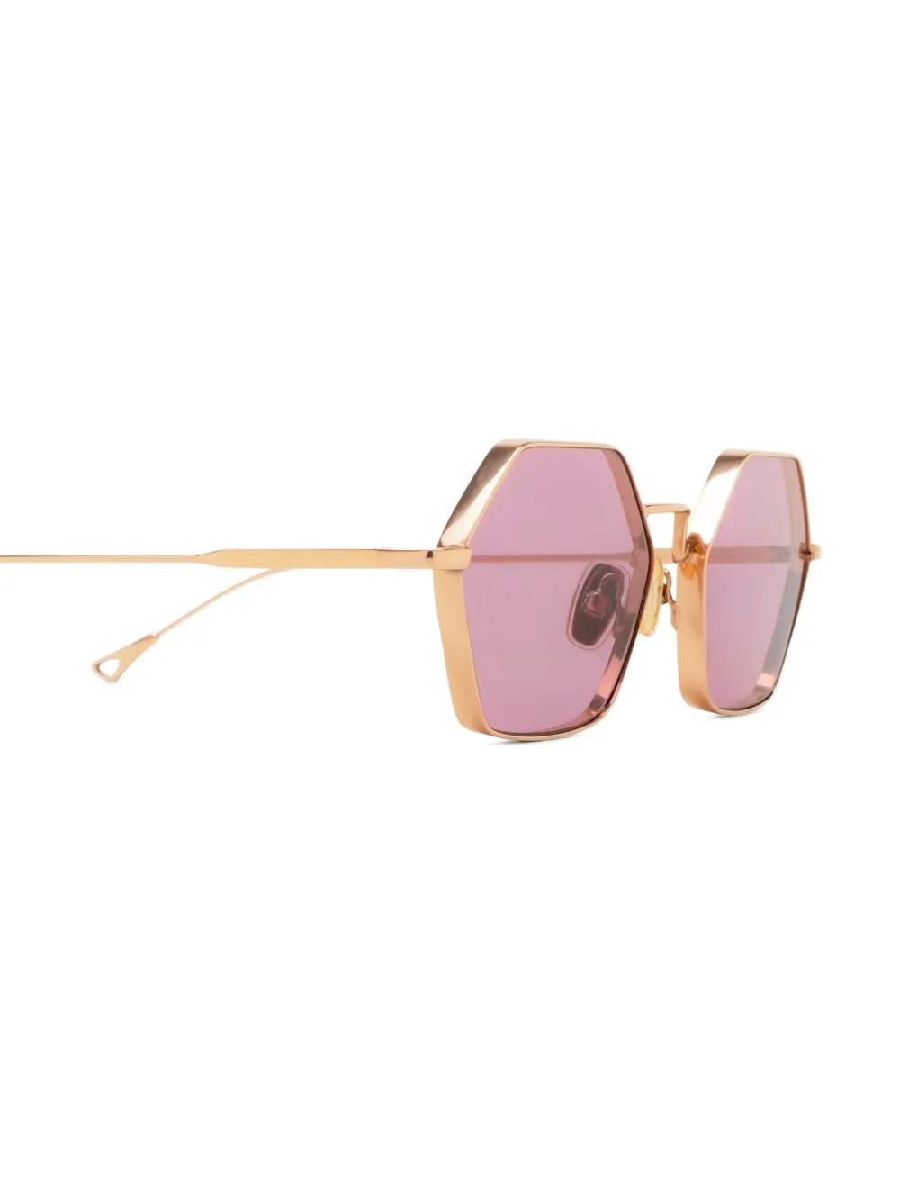 Eyepetizer Zonnebril met geometrisch montuur Goud