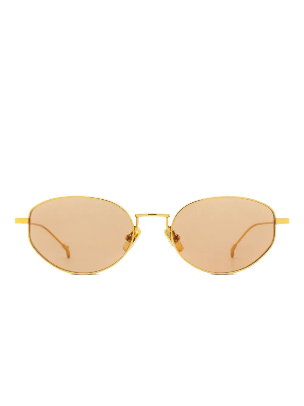 Eyepetizer oval-frame sunglasses | Gold | Image 1