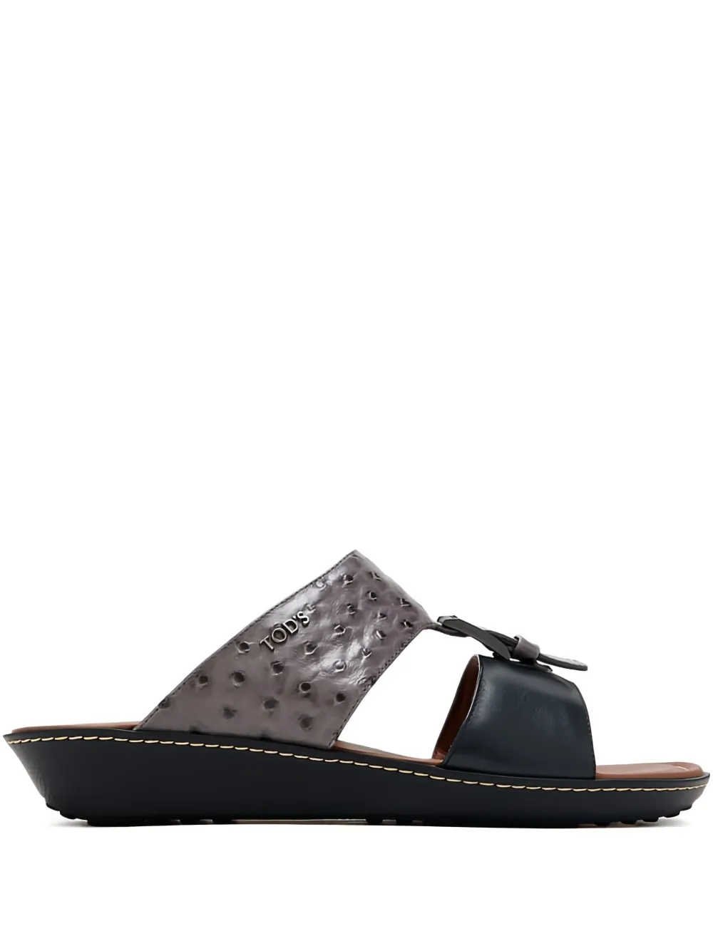 Tod's ostrich-effect leather sandals | Image 2
